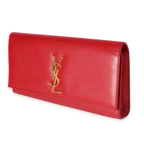 Saint Laurent Red Smooth Calfskin Cassandre Clutch - Picture 2 of 6